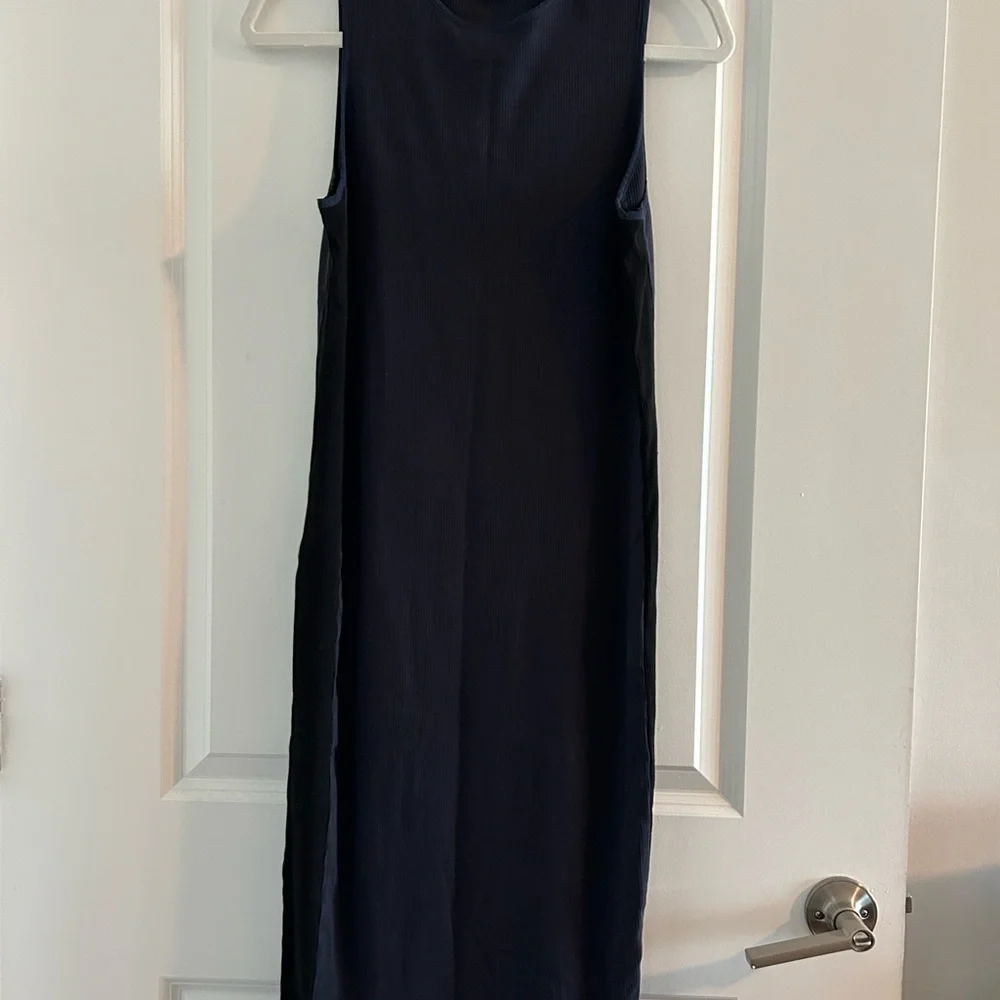 ATHLETA • Navy Blue Ribbed Dress • Small • - Picture 4 of 7